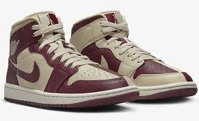 Jordan 1 Mid SE Split Beach Cherrywood Red (Women's)